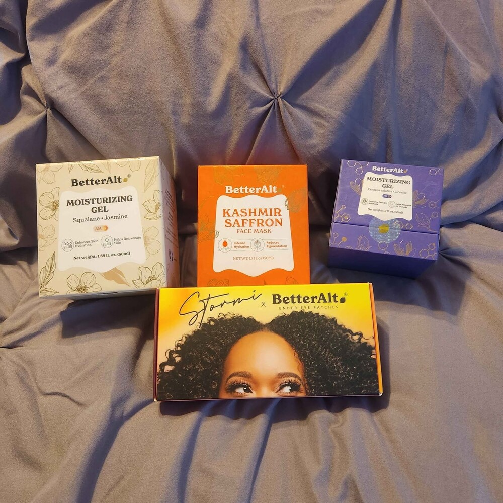 BetterAlt Skincare Set - Moisturizing Gels, Kashmir Saffron Face Mask, and Under